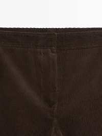 Flared corduroy trousers
