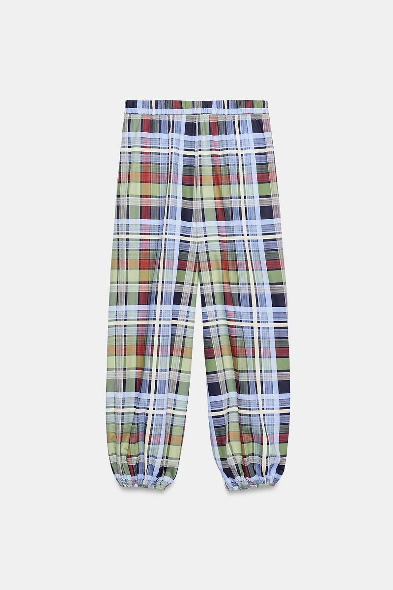 ZW COLLECTION PLAID BALLOON PANTS