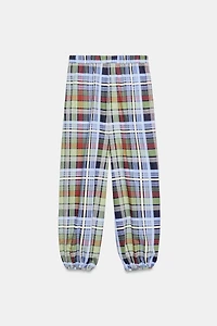 ZW COLLECTION PLAID BALLOON PANTS