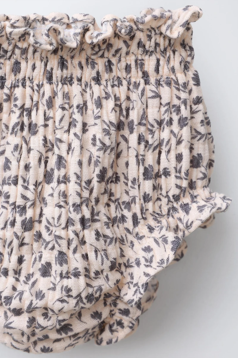 CULOTTE TEXTURÉE À FLEURS