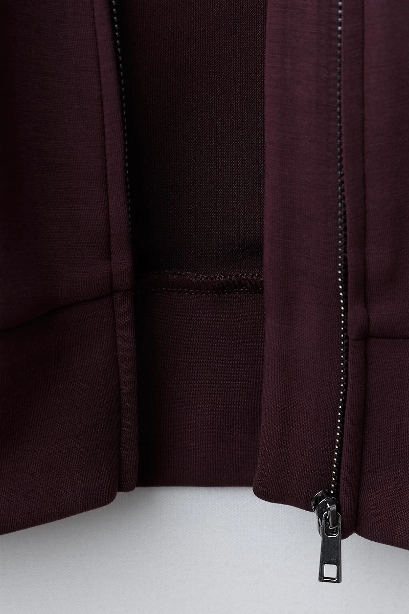 BOMBER JACKET WITH MODAL EMBOSSED TEXT