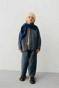 WARM PLAID BAGGY PANTS