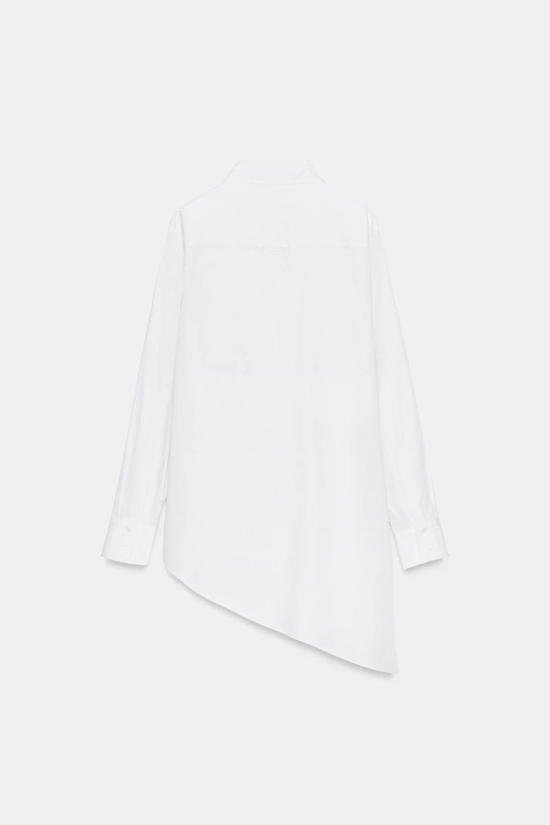 ZW COLLECTION ASYMMETRIC POPLIN SHIRT