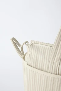 STRIPED MATERNITY BAG