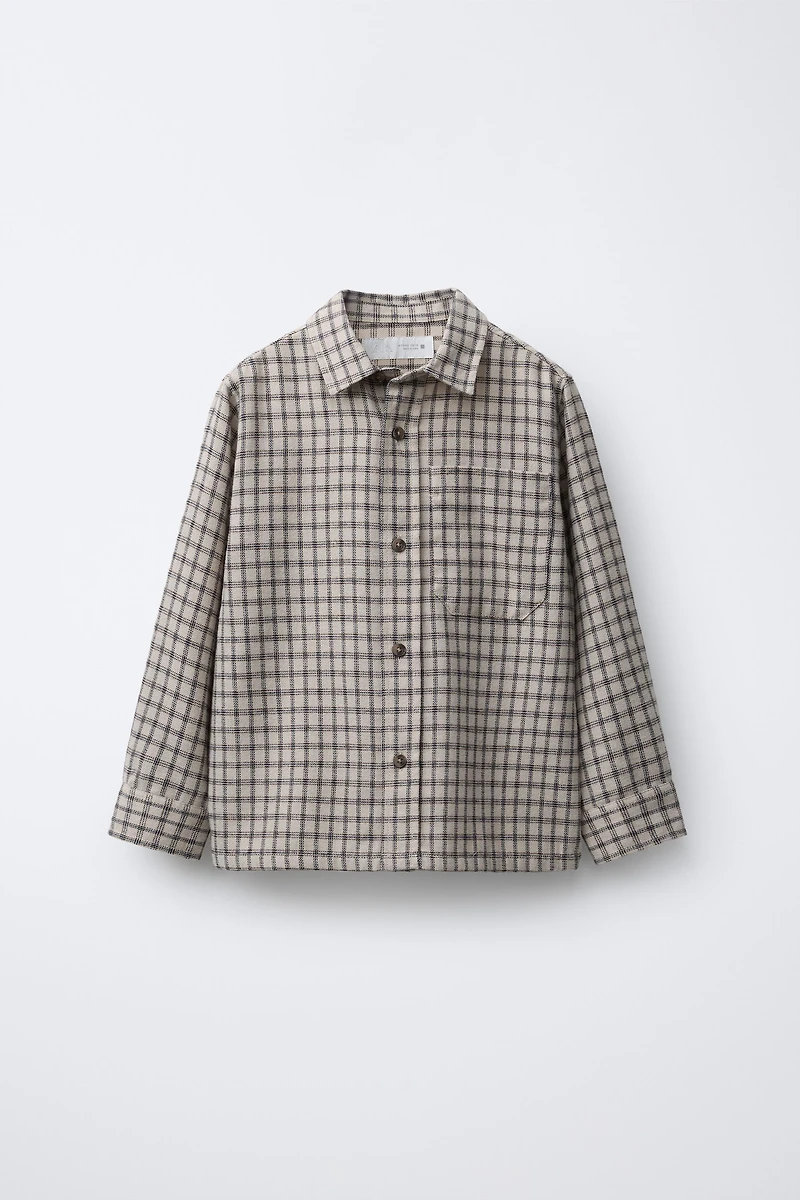 PLAID FLANNEL SHIRT WITH POCKET