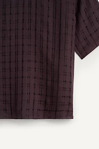 100% LINEN TEXTURED HANDKERCHIEF SHIRT