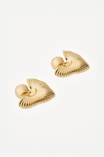 WILLY CHAVARRIA X ZARA MAXI HEART BUTTON EARRINGS