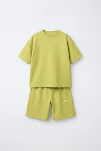 INTERLOCK T-SHIRT AND BERMUDA SET