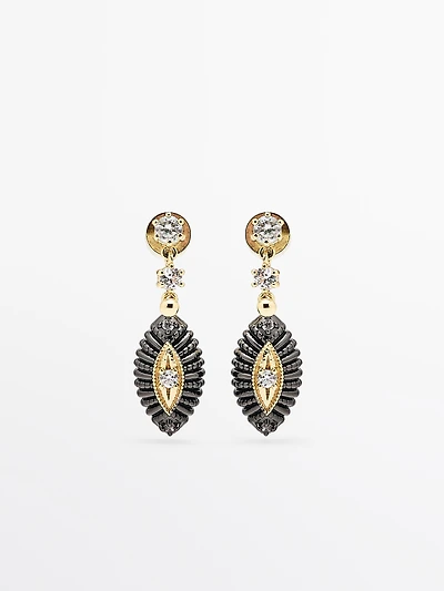 Shimmery rhinestone earrings