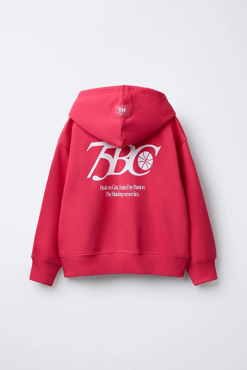 ENSEMBLE SWEAT À CAPUCHE ET BERMUDA INSCRIPTION