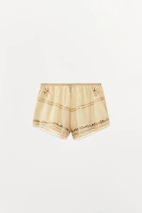 SHORT BRODÉ FLEURS DENTELLE ÉDITION LIMITÉE