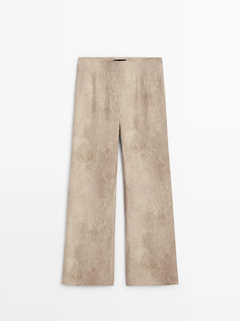 Pantalon fluide effet usé