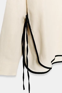 CHEMISE LISERÉS 100 % LIN ZW COLLECTION