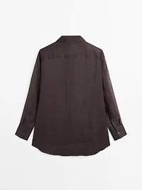 100% ramie long shirt - STUDIO