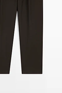 100% wool relaxed fit pants