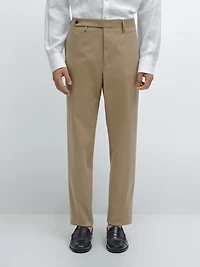 Pantalon slim en coton mélang