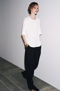 TOP OVERSIZE EN MAILLE UNIE