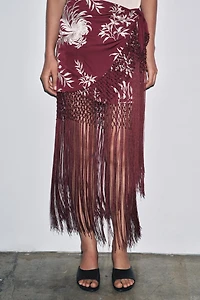 JUPE PARÉO BRODERIES FRANGES