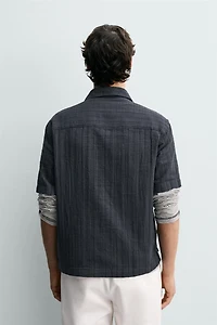 TEXTURED STRIPED POLO SHIRT