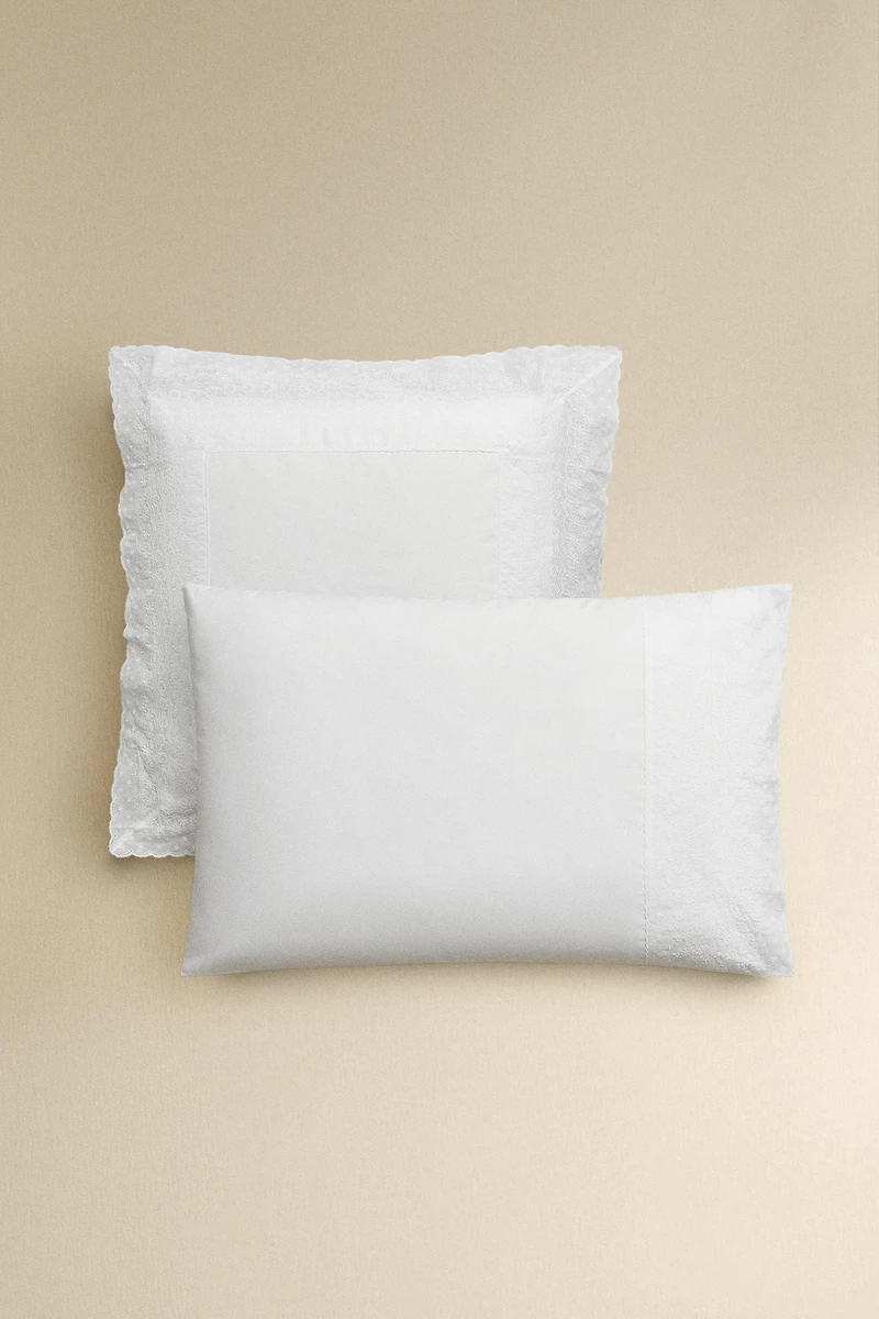 EMBROIDERED PILLOWCASE