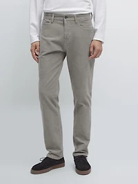 Slim fit corduroy denim trousers