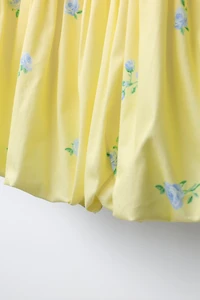 FLORAL BUBBLE HEM DRESS