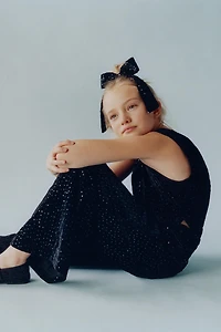 COMBINAISON LONGUE EN VELOURS À PAILLETTES