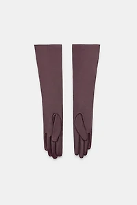 100% LEATHER LONG GLOVES