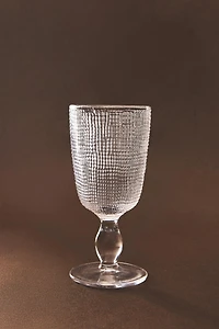 RAISED DESIGN WINE GLASS