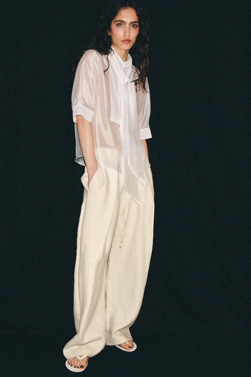 ZW COLLECTION SHORT SLEEVE TIE SHIRT