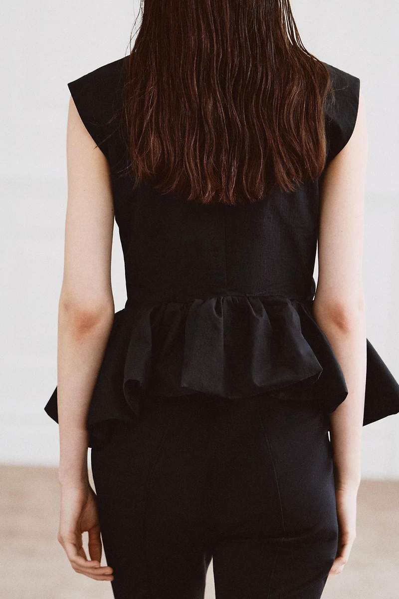 TOP PEPLUM SANS MANCHES ZW COLLECTION