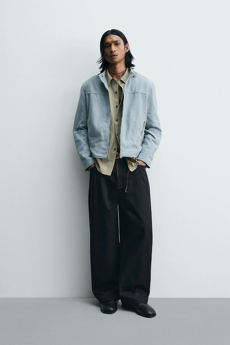 WASHED COTTON RELAXED FIT JACKET