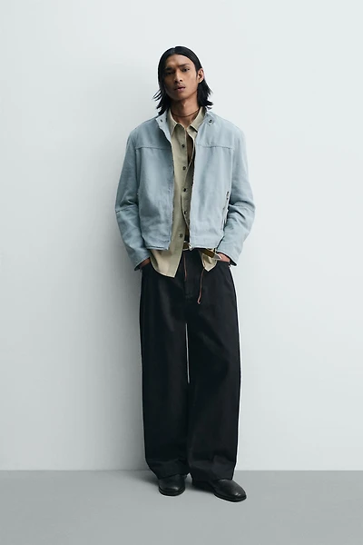 WASHED COTTON RELAXED FIT JACKET