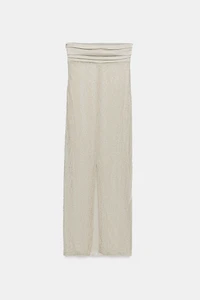 BEADED STRAPLESS DRESS