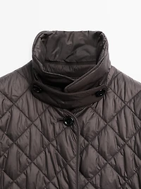 Long lightweight puffer jacket