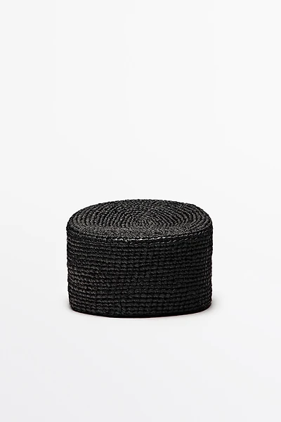 Raffia pillbox hat