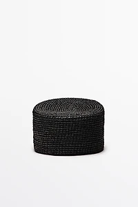 Raffia pillbox hat