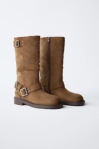 BUCKLED BOOTS