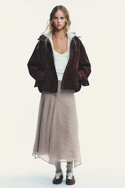 VESTE EN CUIR DAIM