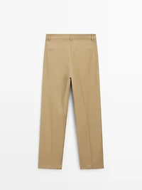 Pantalon droit plissé