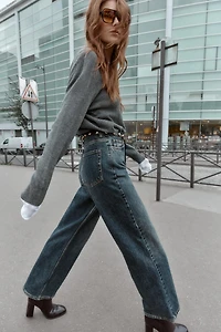 JEAN Z1975 DROIT FUSELÉ TAILLE HAUTE AVEC CEINTURE