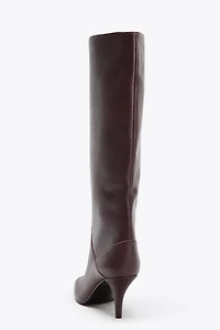 LEATHER HEEL BOOTS
