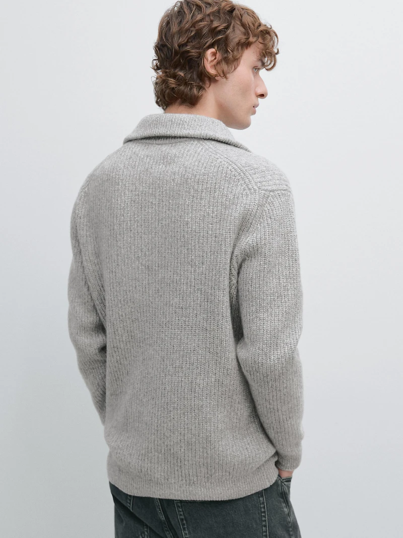 Pull à col camionneur 100 % laine