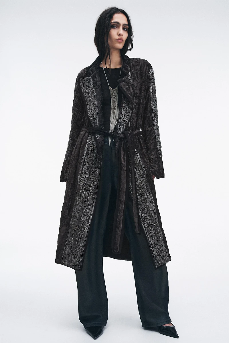 KIMONO EN VELOURS BRODÉ ZW COLLECTION LIMITED EDITION