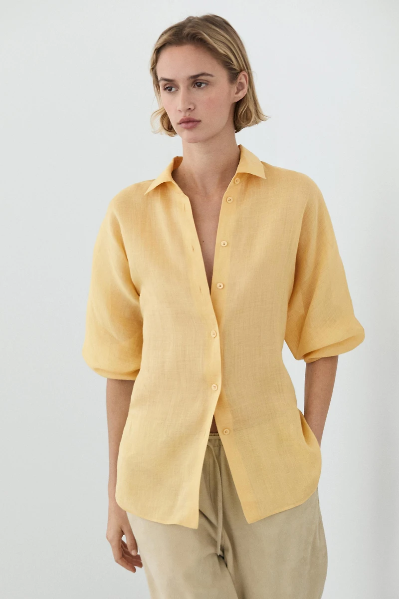Chemise fluide 100 % ramie