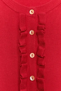 GILET EN MAILLE À VOLANTS