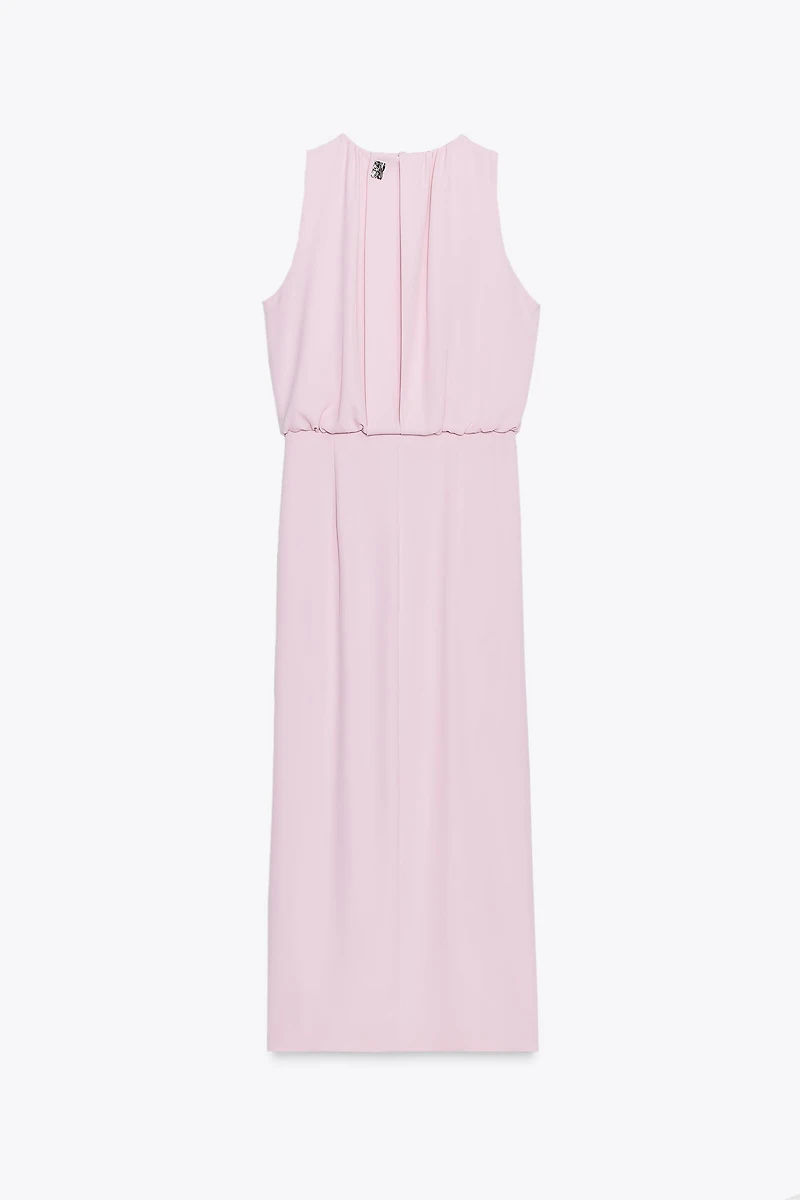 RUCHED MIDI DRESS