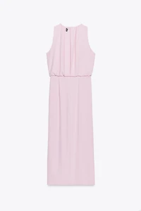 RUCHED MIDI DRESS