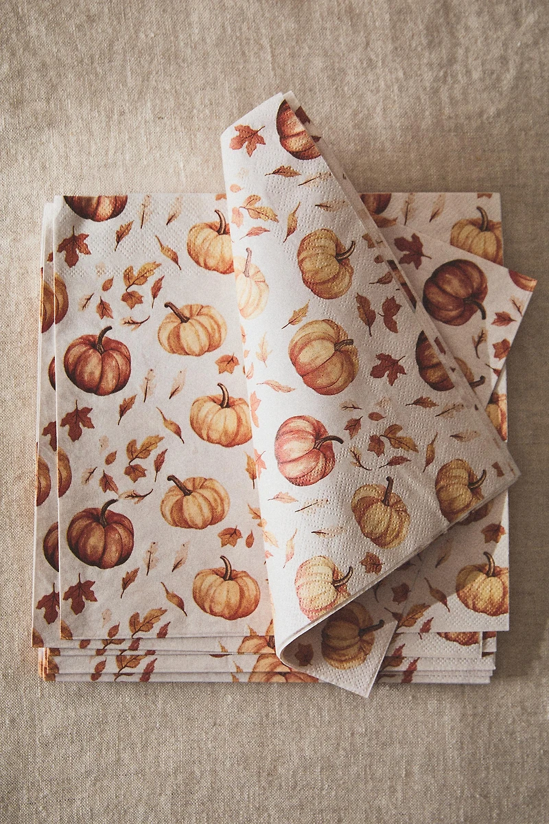 SET OF 20 PUMPKIN PAPER NAPKINS (SET OF 20)