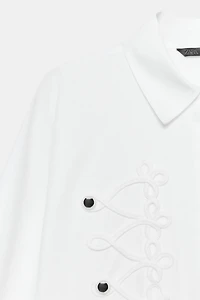 POPLIN SHIRT WITH FIREMAN CLASPS
